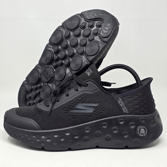 Skechers Go Run Slip-Ins Mens Size 8 Max Cushioning Shoes Black 220701 Pre-owned